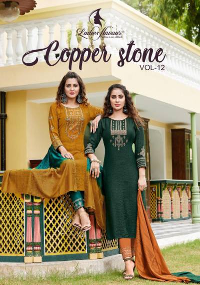 Copper Stone Vol 12 By Ladies Flavour Designer Readymade Suit collection
